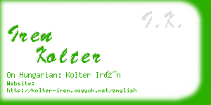 iren kolter business card